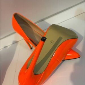 Orange High Heel Pumps